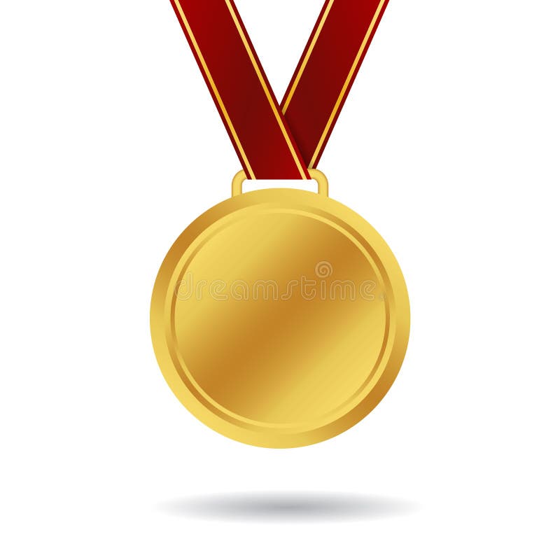 Download Gold Winner Medal Template Vector Illustration Stock ...