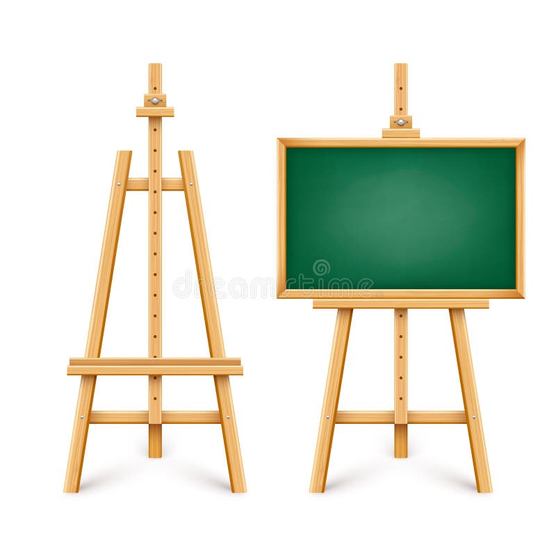 Chalk And Paint Easel Clipart