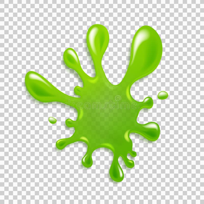 Realistic Green Slime Illustration Isolated On Transparent