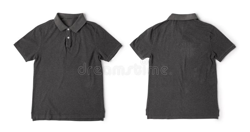 Gray Polo Shirt Mockup Isolated on White Background with Clipping Path ...