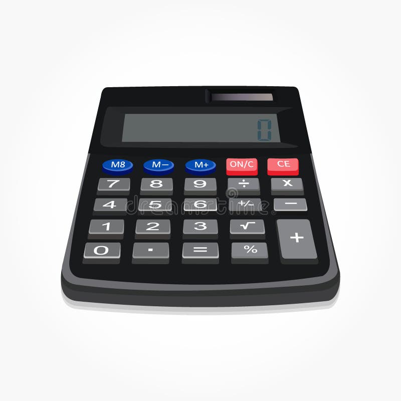 Realistic handy calculator machine vector illustration stock illustration Realistic handy calculator machine vector illustration stock illustration