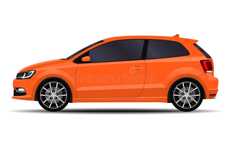 Realistic hatchback car. stock illustration. Illustration of realistic
