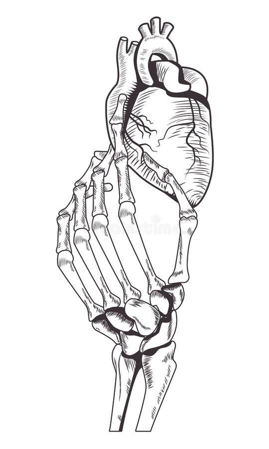 Share more than 78 skeleton hand heart tattoo latest - esthdonghoadian