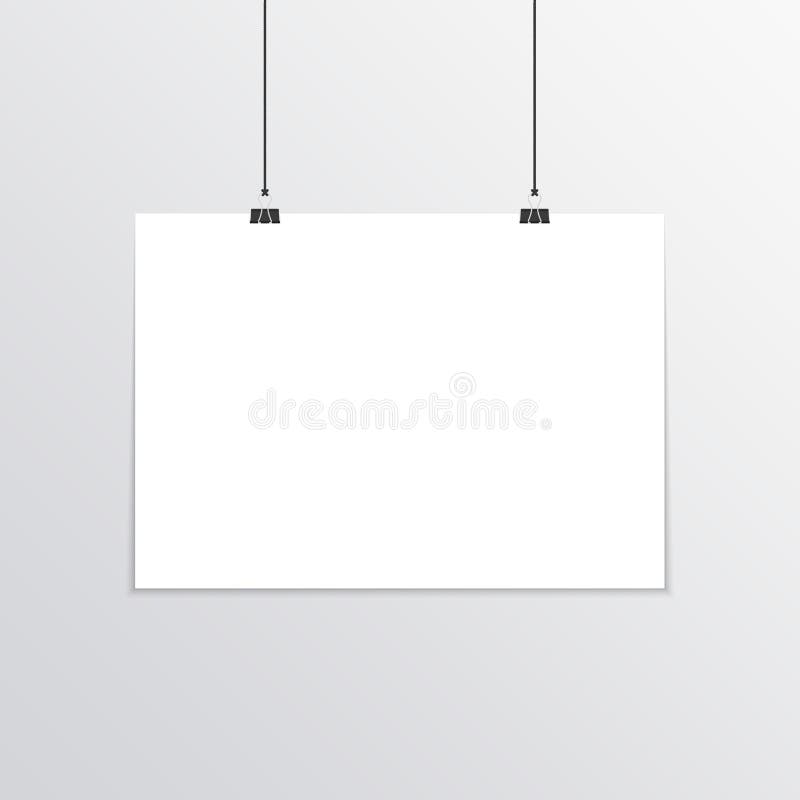 Download Realistic Horizontal Poster Mockup A4 Stock Vector Illustration Of Message Closeup 85518098
