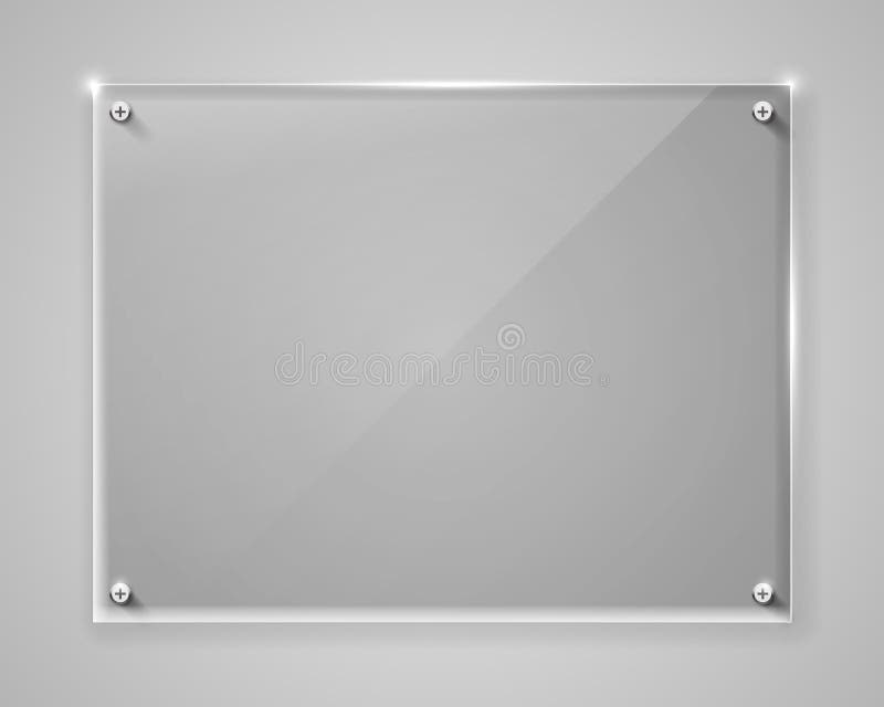 Glass Frame with Glares and Light Reflection. Clear Realistic Window or