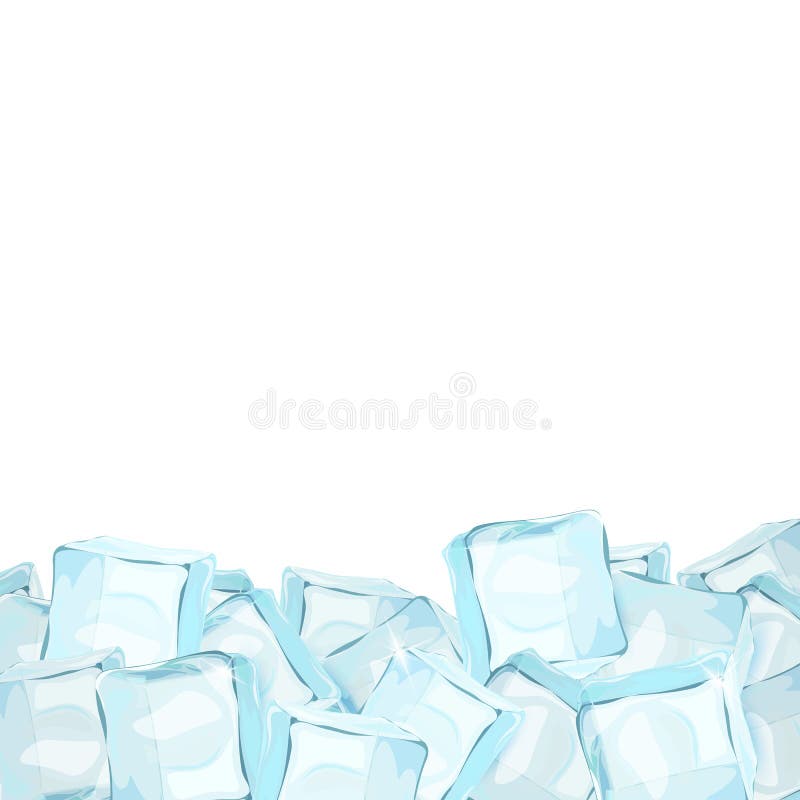 Realistic Ice cubes vector royalty free illustration