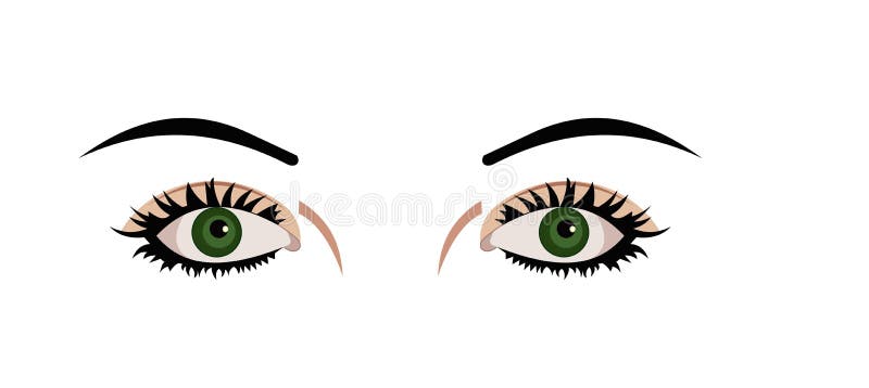 Realistic illustration of eyes