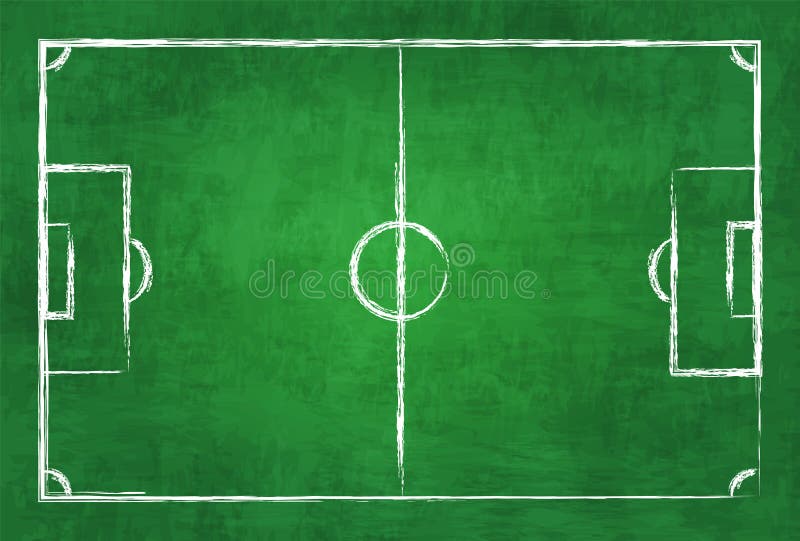 Realistic illustration football or soccer field on chalkboard texture background . Image for international world championship tour royalty free illustration Realistic illustration football or soccer field on chalkboard texture background . Image for international world championship tour royalty free illustration