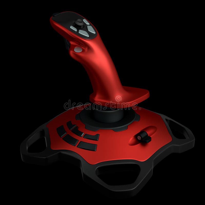 Realistic joystick for flight simulator isolated on white background ~ Clip  Art #153495331