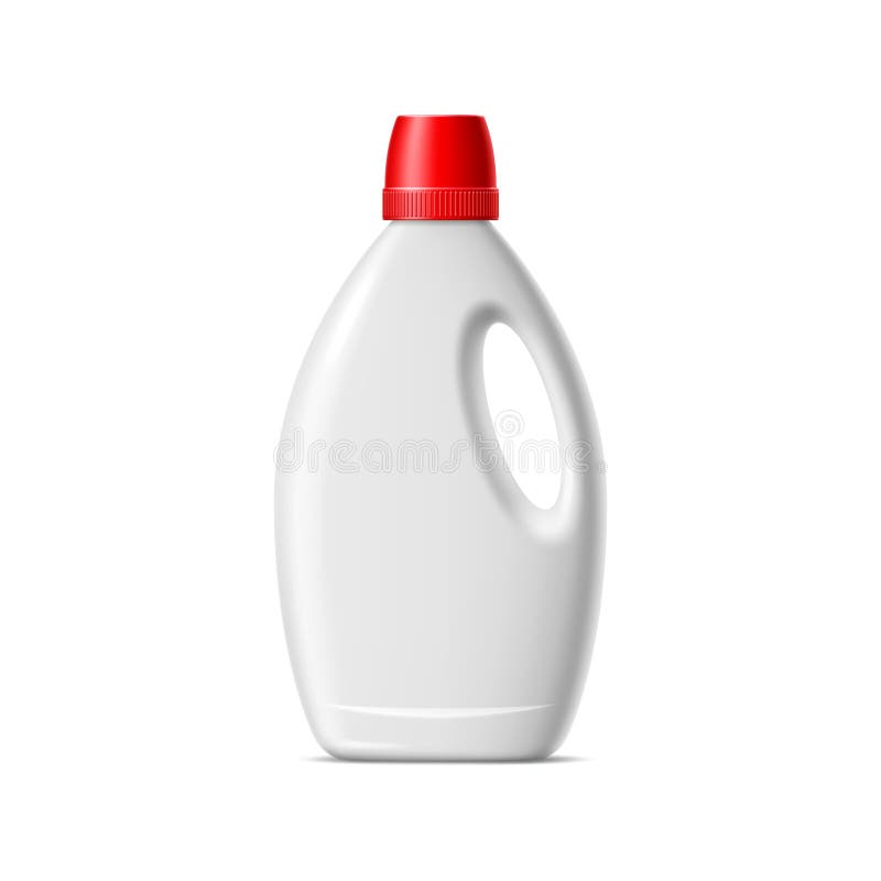 Realistic Laundry Detergent Softener Liquid Bottle Stock Vector