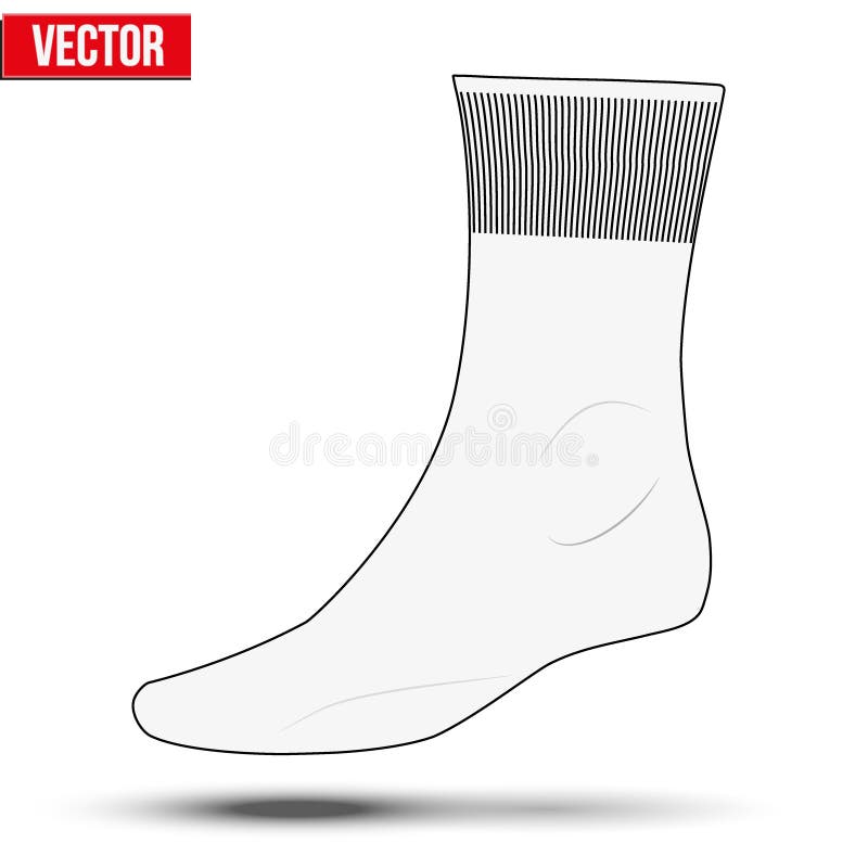 Realistic Layout of White Socks. a Simple Example. Stock Vector ...