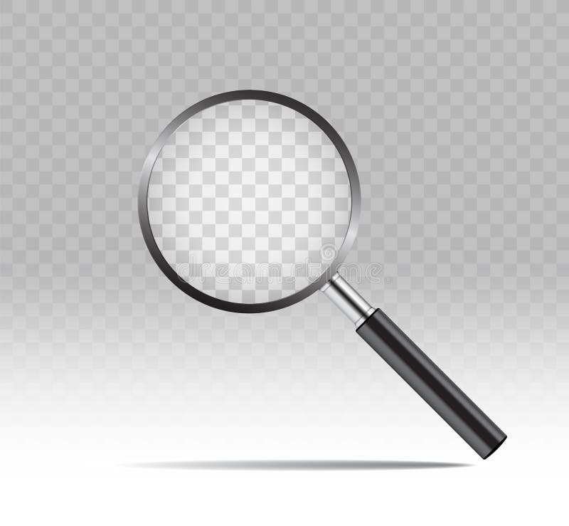 Realistic Magnify Glass in Mockup Style on Transparent Background.  Detective Concept Loupe with Zoom. Magnifying Glass Icon Stock Illustration  - Illustration of discovery, mockup: 157862447