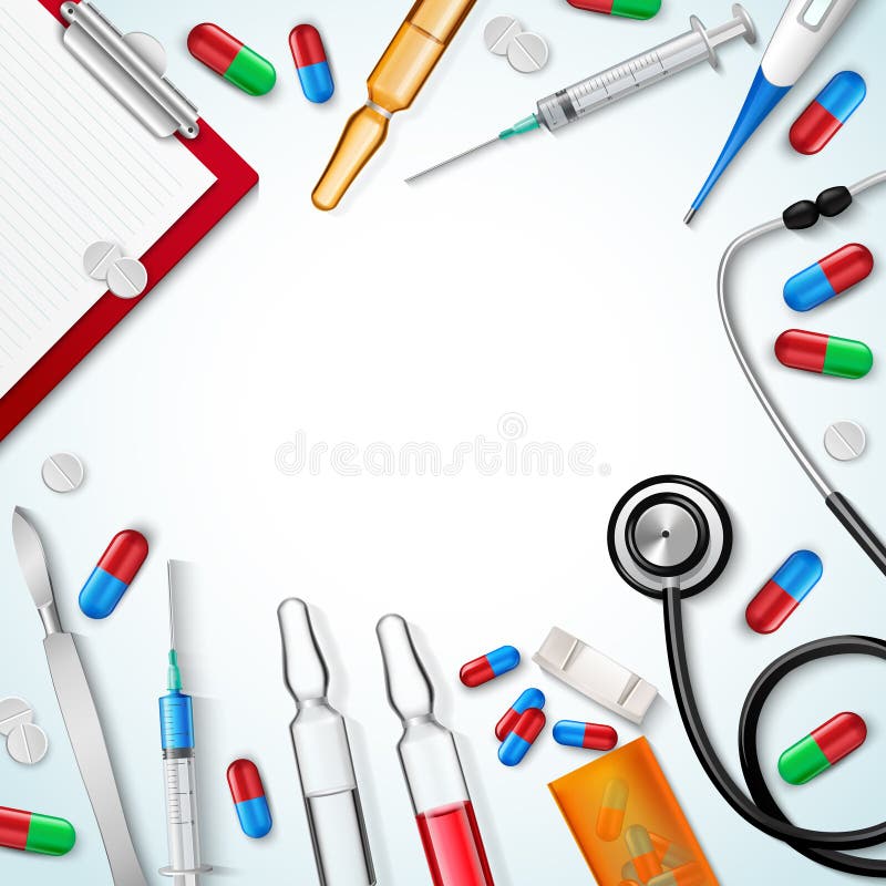 Realistic Medical Icons stock vector. Illustration of hospital - 39802835