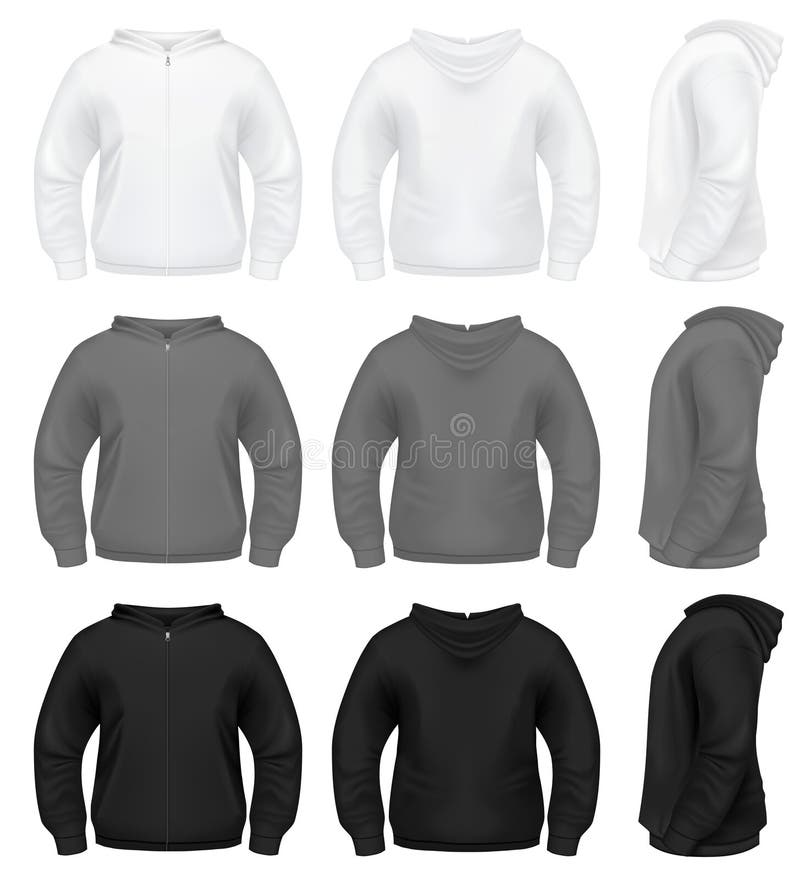 Realistic Men's Hoodie stock photo