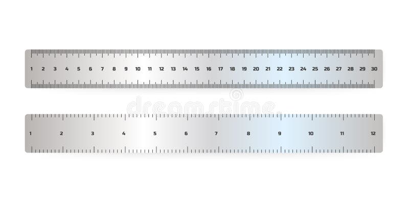 Set of wooden rulers 10 20 and 30 centimeters Vector Image