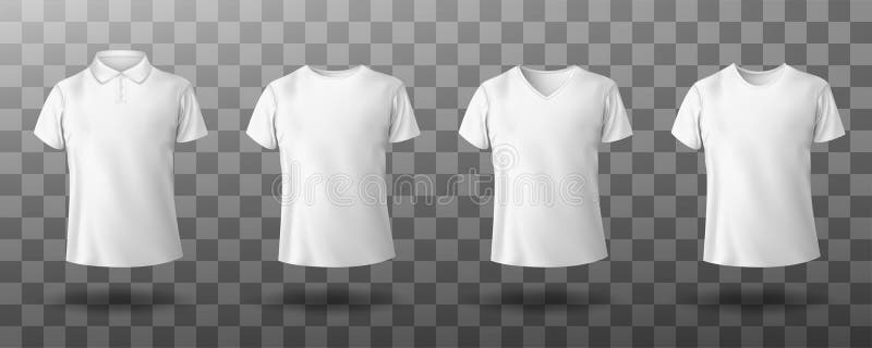 Download Realistic Mockup Of Male White Polo Shirt Stock Vector ...
