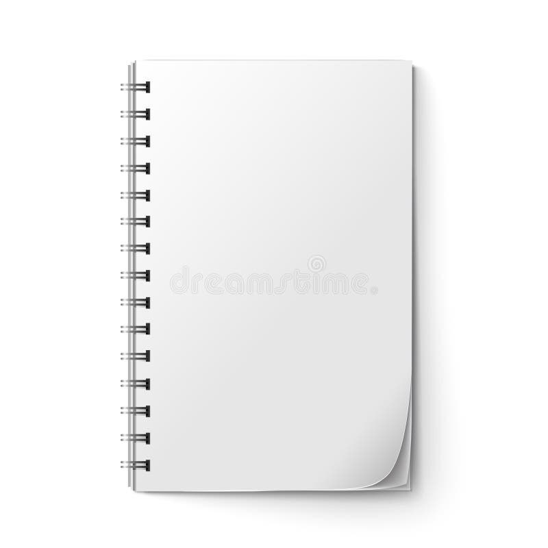 Blank Notepad Isolated On White Background Stock Illustration