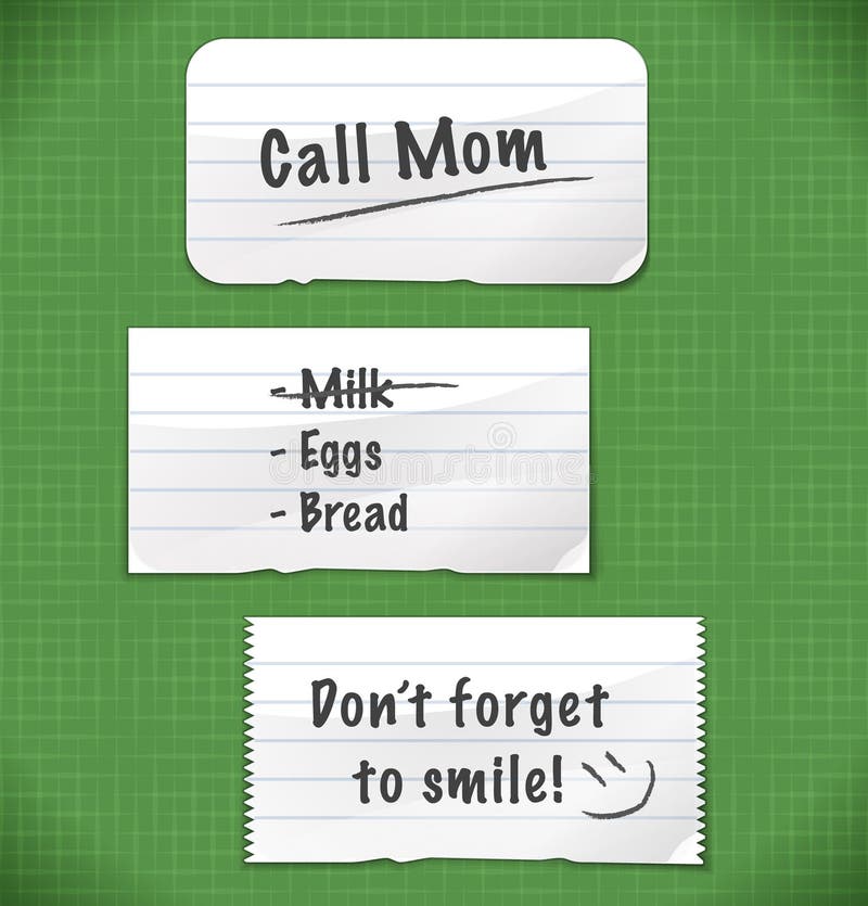 Realistic Notes Set vector illustration