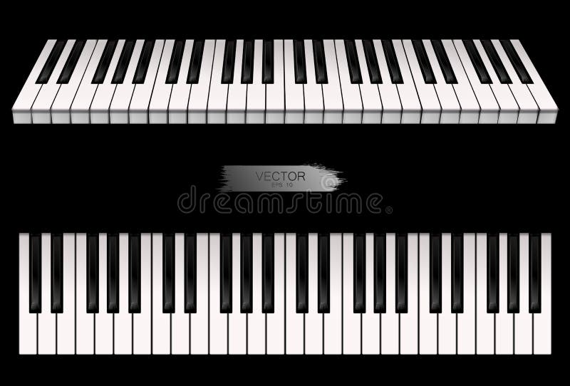 Realistic Piano Keys. Vector Illustration. Stock Vector Illustration
