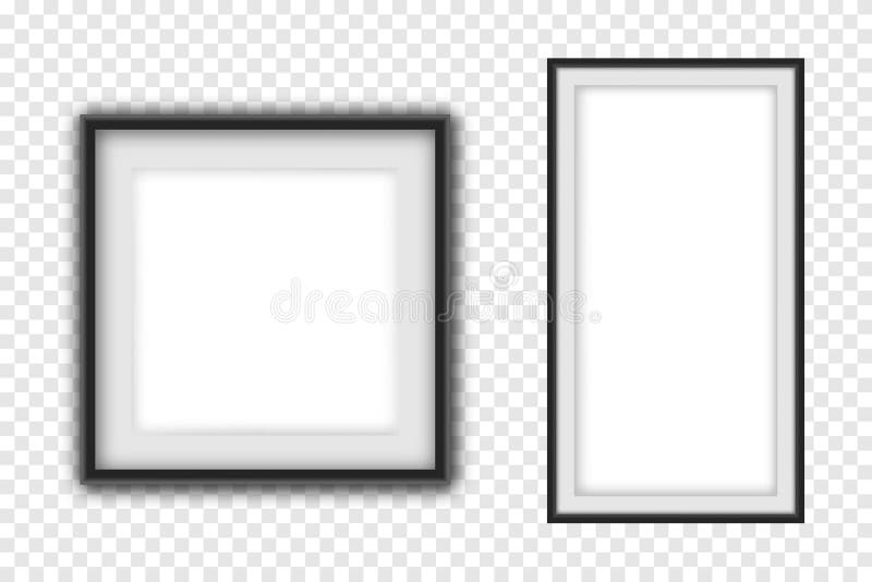Realistic picture frame royalty free illustration