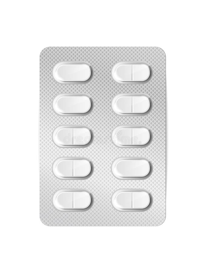 Download Realistic Pills Blister With Capsules On White Background ...