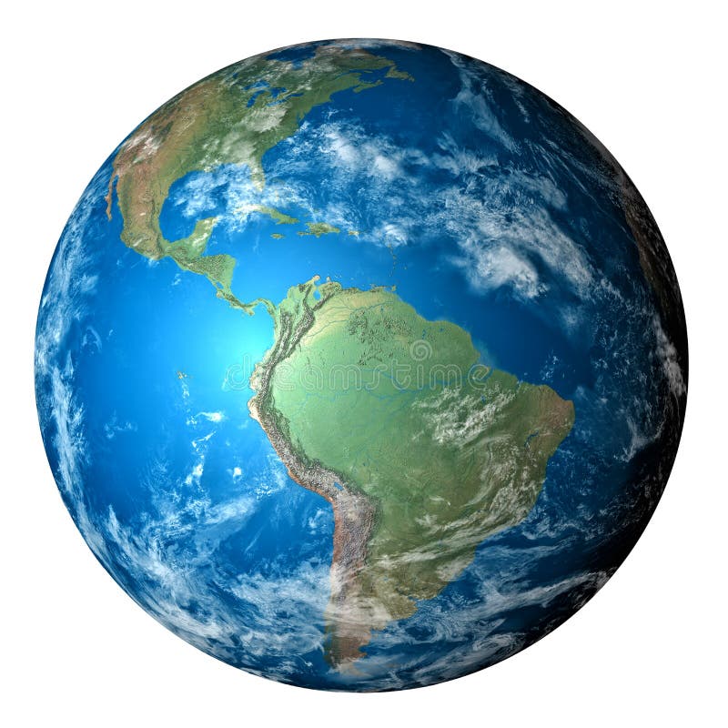 En!  gráficos tridimensionales renderizados por computadora de planeta La tierra, sobre el transparente en próximo el archivo, textura de realista planeta La tierra.