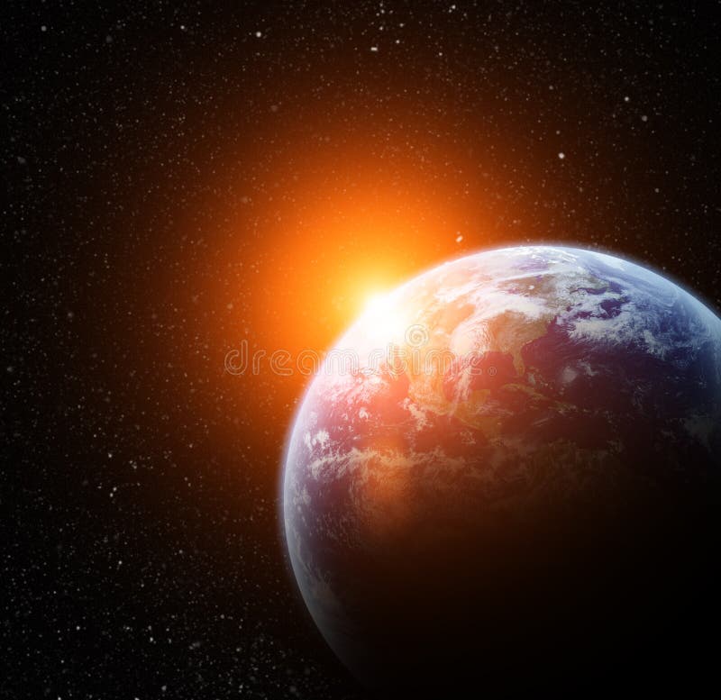 Realistic planet earth in space royalty free illustration Realistic planet earth in space royalty free illustration