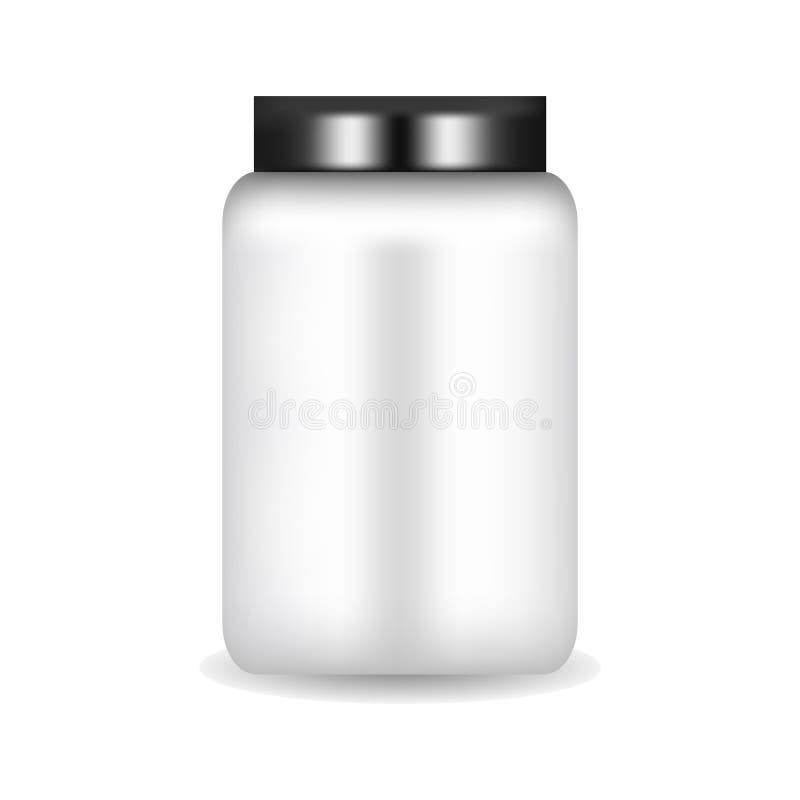 Empty Protein Powder Container Stock Photo 147895640