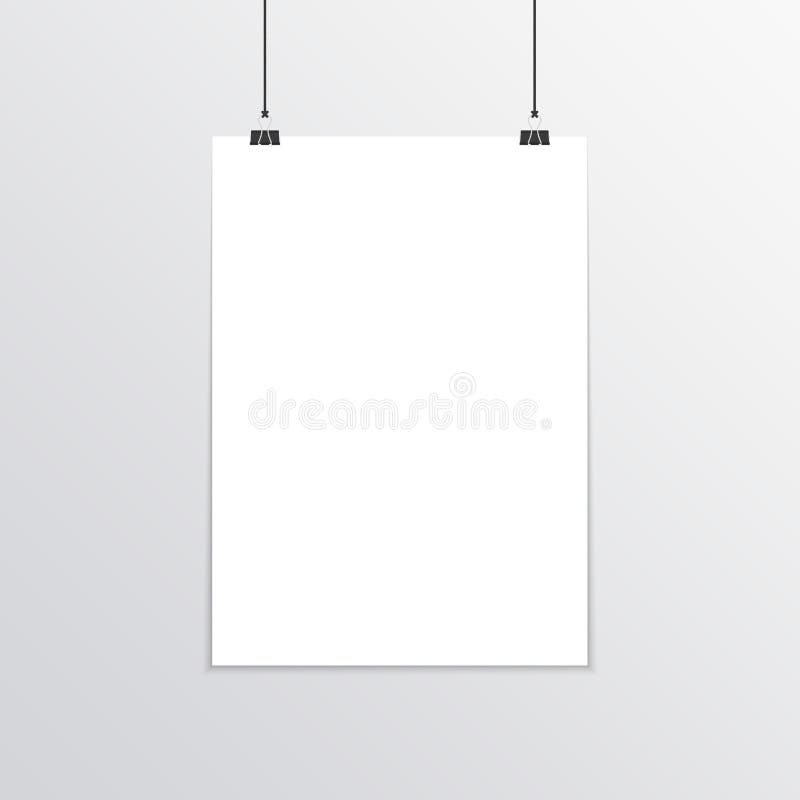 Realistic poster mockup A4. stock illustration Realistic poster mockup A4. stock illustration