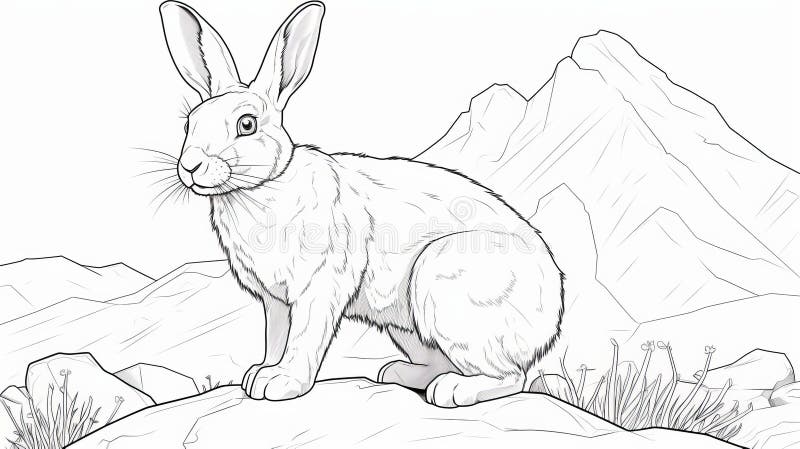 arctic hare coloring pages