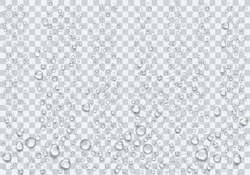 Realistic raindrop on the transparent background.