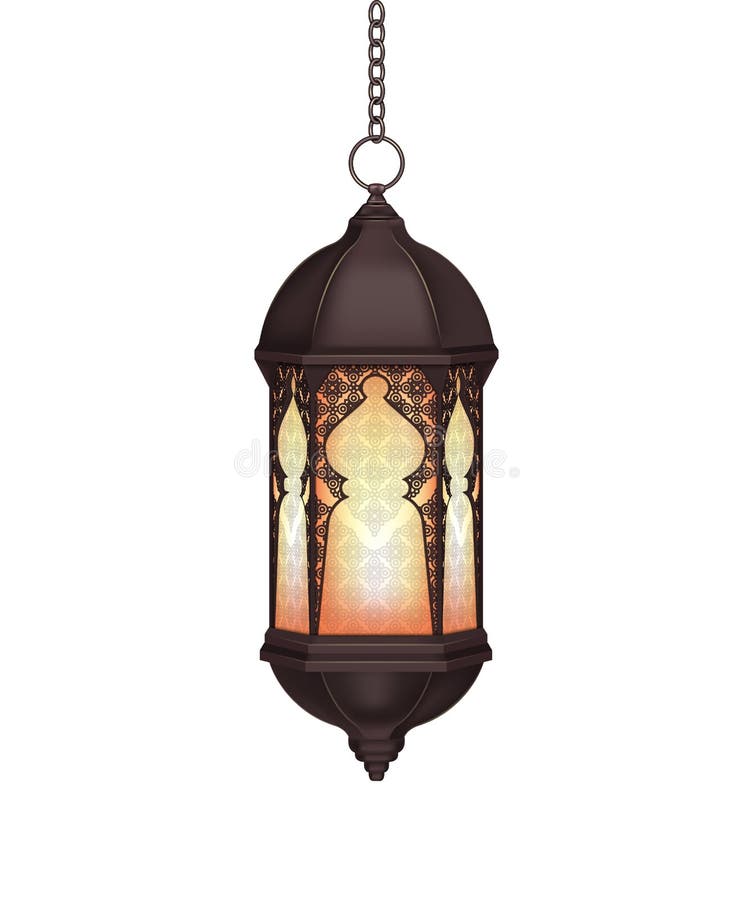 Realistic Ramadan Lantern stock vector. Illustration of muslim - 223915806