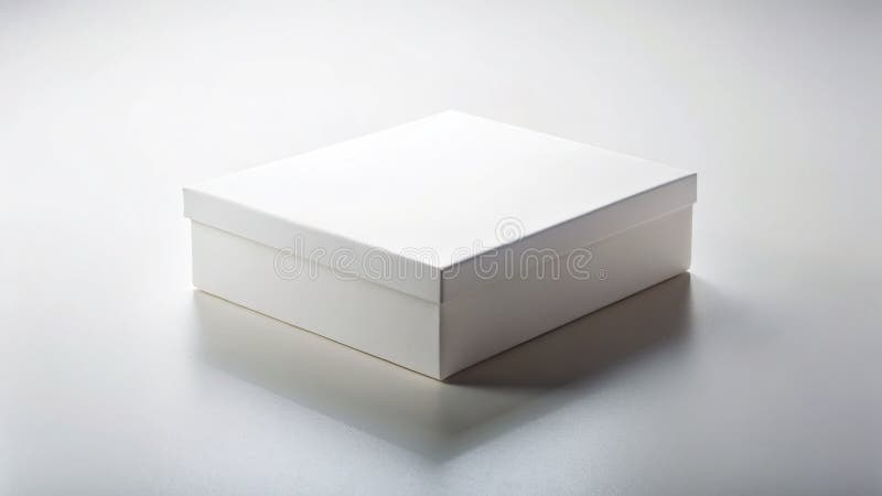 Realistic Rectangle Box Mockup Customizable Empty Cardboard Box Template for Packaging Design Ecommerce Product royalty free illustration