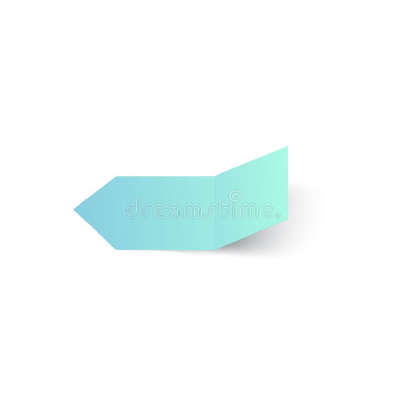Realistic rectangle sticker, sticky note paper label folded in half royalty free illustration Realistic rectangle sticker, sticky note paper label folded in half royalty free illustration