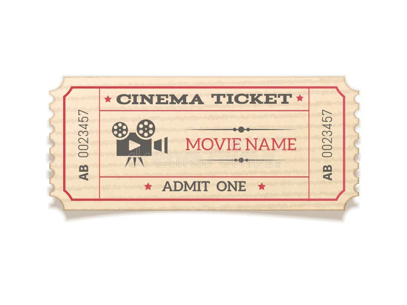 Retro Ticket Template Old Or Vintage Paper Ticket On White Background Retro Ticket Template Old Or Vintage Paper Ticket On White Background
