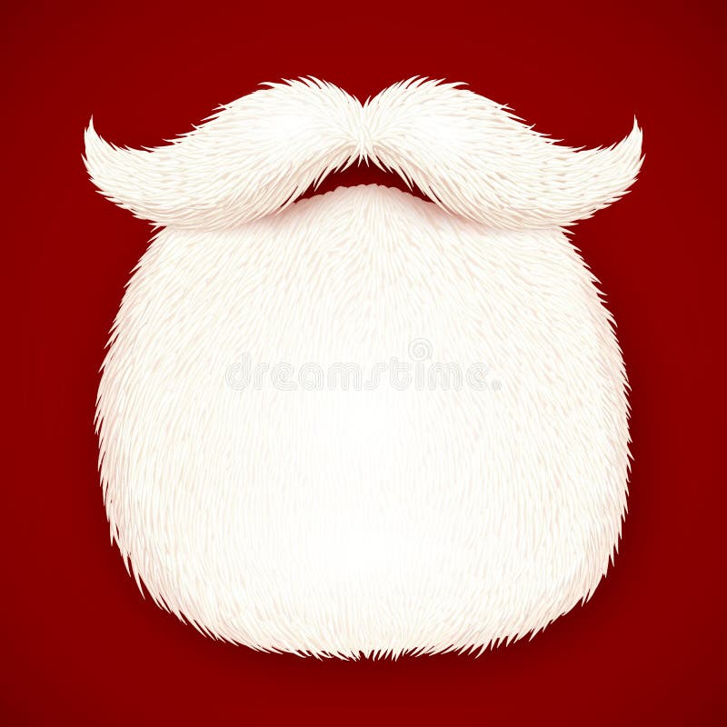 Realistic Santa S Beard Isolated on Red Background Stock Vector -  Illustration of triangle, claus: 47104031