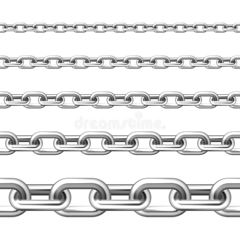 Realistic crossing metal chains with silver links on transparent  background. Vector illustration Stock Vector Image & Art - Alamy