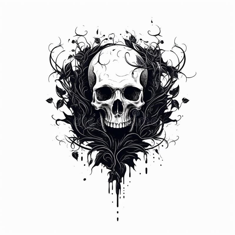 Realistic Skull Drawing stock illustration Illustration of scary