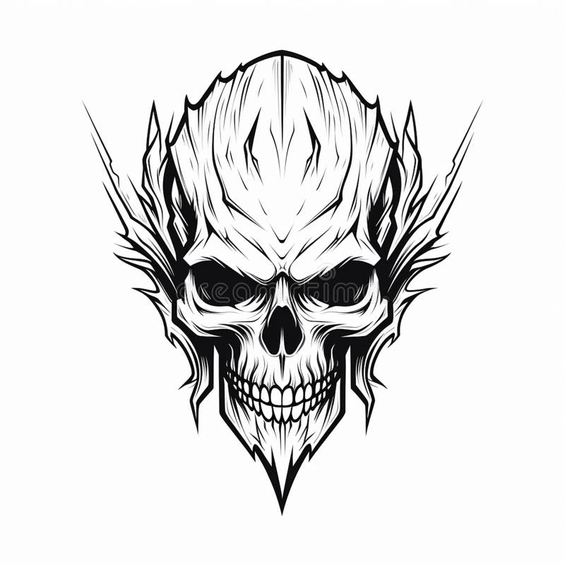 Realistic Skull Drawing stock illustration Illustration of eyes