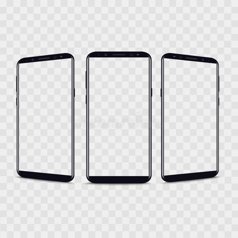 Realistic Smartphone Laptop and Tablet Mockup with White Screen. Vector Stock Vector