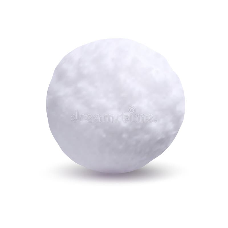 Realistic snow ball vector illustration. Christmas, snow texture, holiday snow stock illustration