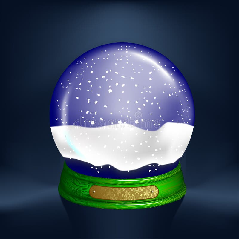 Realistic snow-globe royalty free illustration