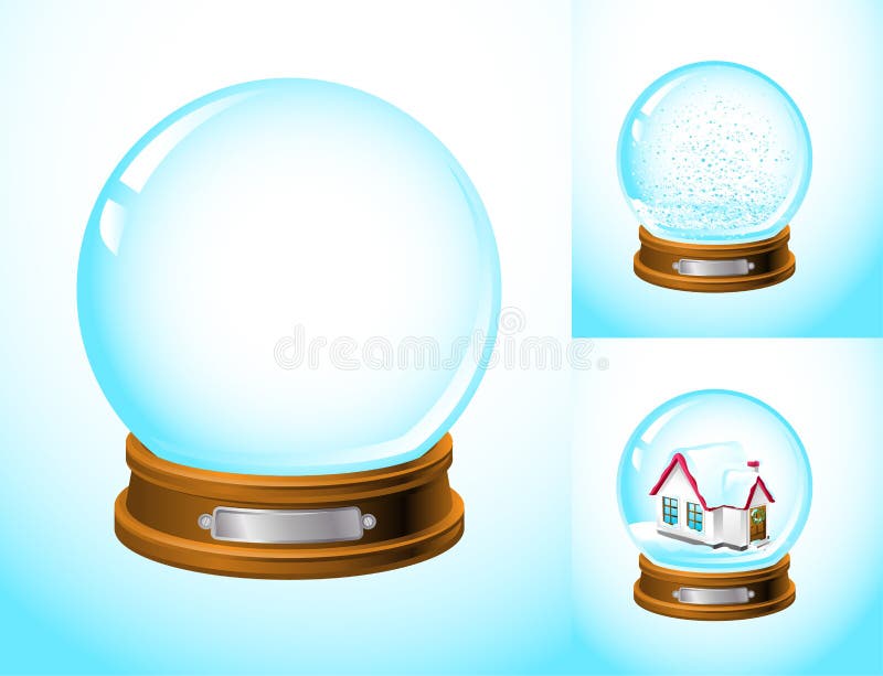 Realistic snow globe