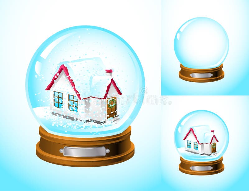 Realistic snow globe