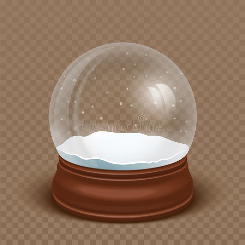 Realistic Snow globe. Vector illustration royalty free illustration
