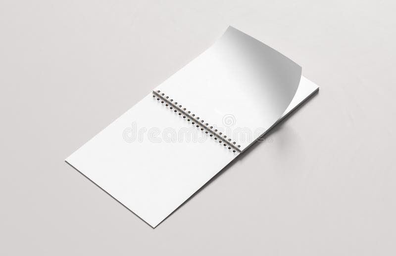 Spiral Binder Square Notebook Mock Up with Black Cover Isolated
