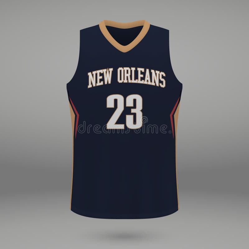 Realistic Sport Shirt New Orleans Pelicans, Jersey Template For