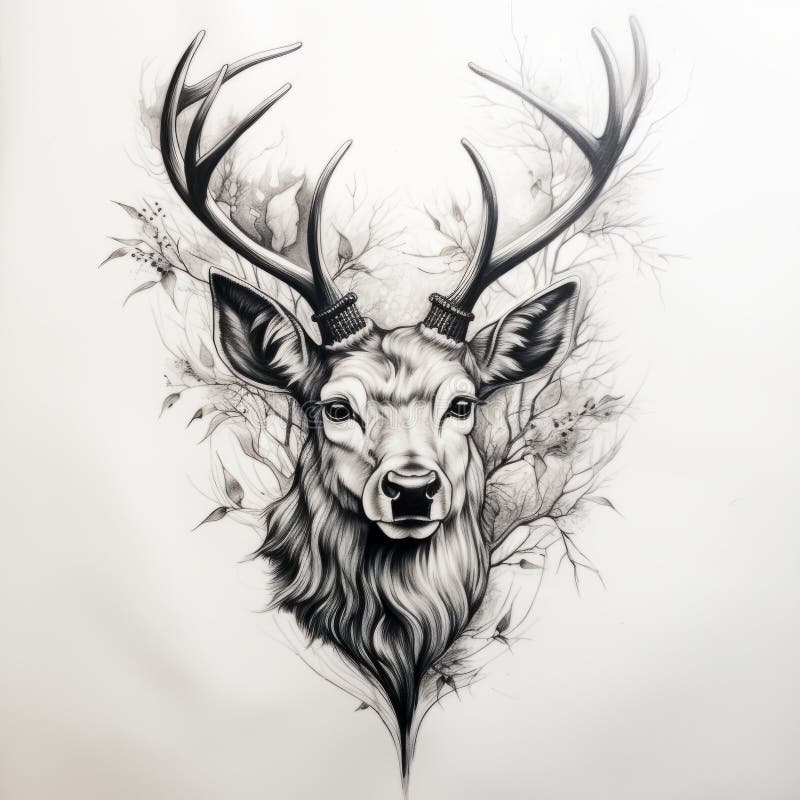 Deer Head Tattoos Image