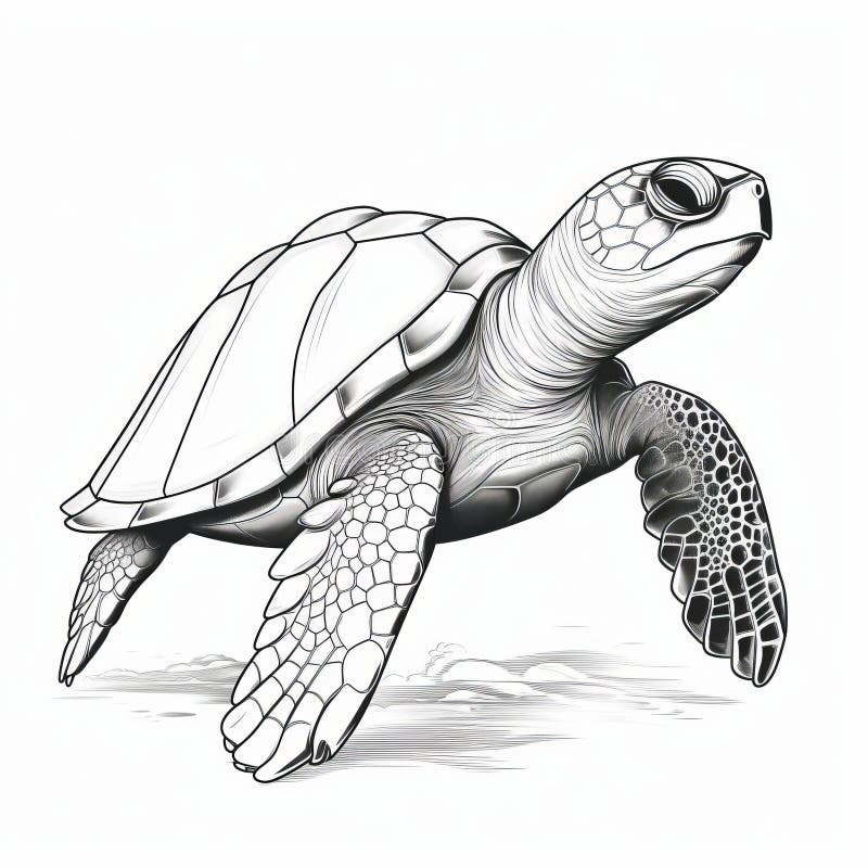 Sea Turtle Drawing by Ramesh Sandakelum | Saatchi Art