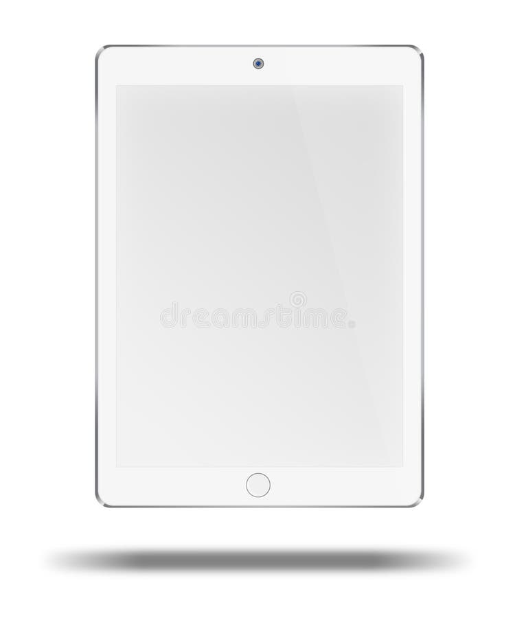 Realistic Tablet Computer with Black Screen. Stock Illustration